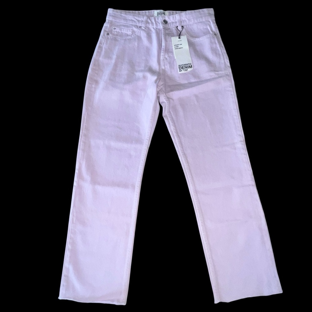 Zara Authentic Denim by TRF High-Rise Straight Leg Ankle Lilac Pink Jeans 4 NWT